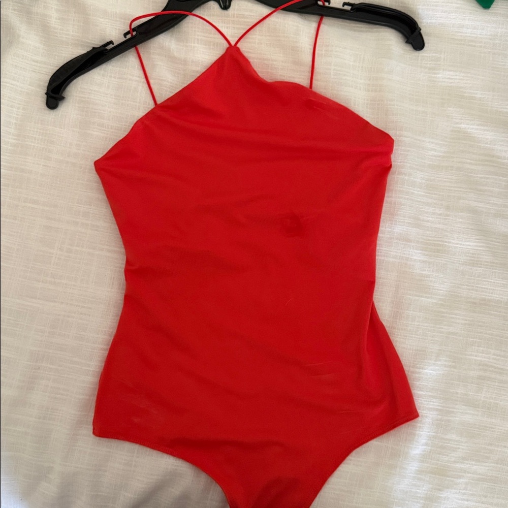 H&M Bold Red One-Piece Swimsuit
